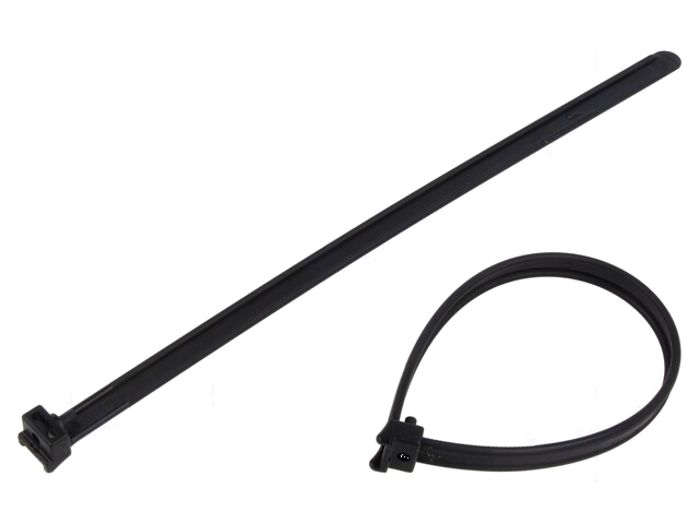 Kabelbinder; L: 210mm; W: 8mm; polyamide; 785N; zwart; Ømax: 47mm Kabelbinder; L: 210mm; W: 8mm; polyamide; 785N; zwart; Ømax: 47mm